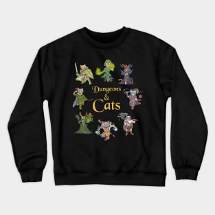 DND Dungeons and Cats Crewneck Sweatshirt